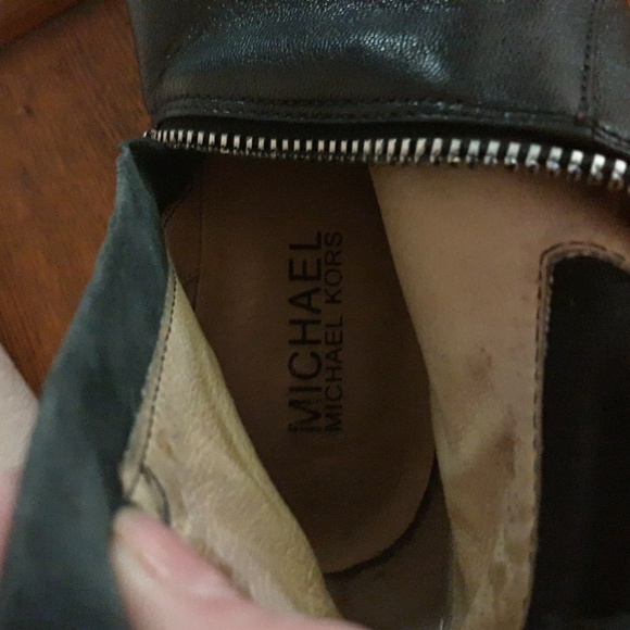 Michael Kors Black Leather Boots Over The Knee Size 9 - Picture 7 of 9